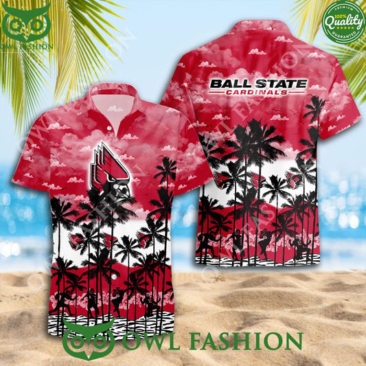 Ball State Cardinals NCAA Hawaiian Summer Limited - Adult & Kids T-Shirts, Sweatshirts & Hoodies apparel design preview 1