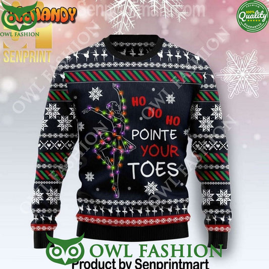 Ballet Pointe Chirtmas Time Wool Knitted Ugly Sweater - Adult & Kids T-Shirts, Sweatshirts & Hoodies apparel design preview 1