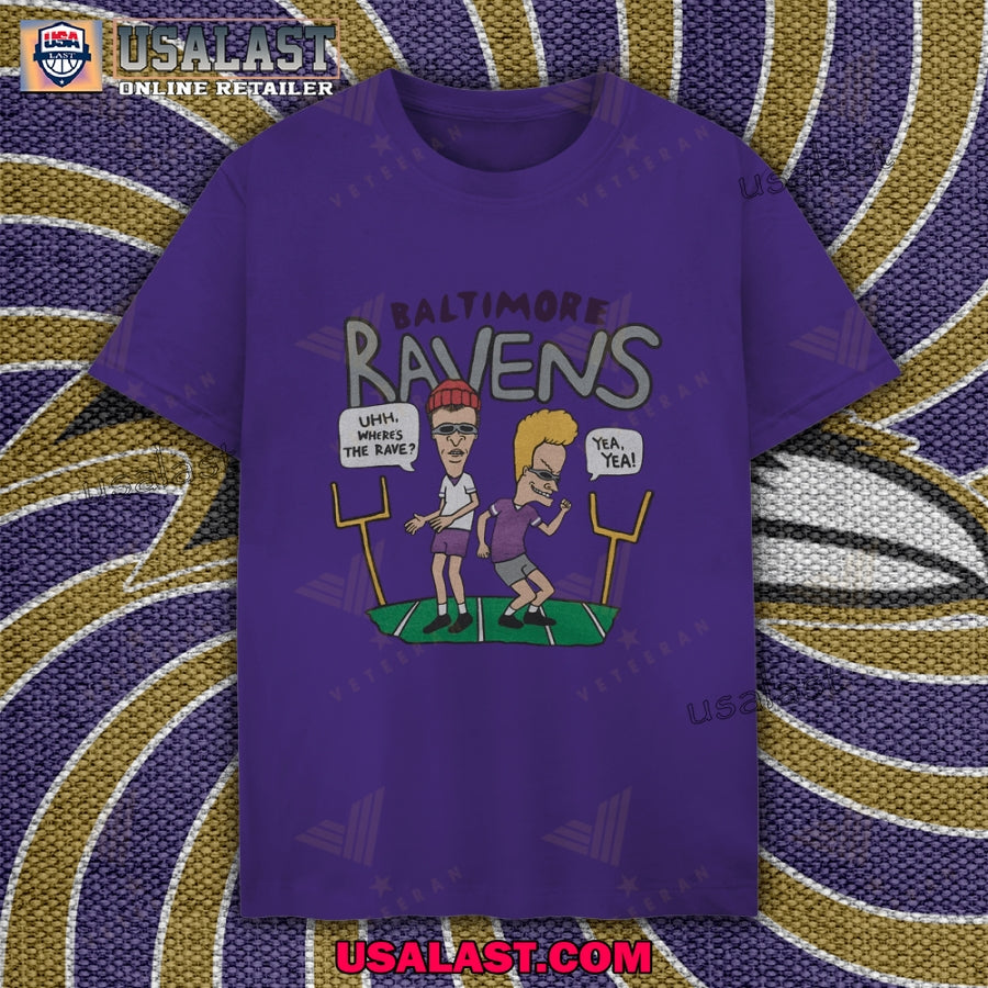 Baltimore Ravens x Beavis and Butthead Apparel - Adult & Kids T-Shirts, Sweatshirts & Hoodies apparel design preview 1
