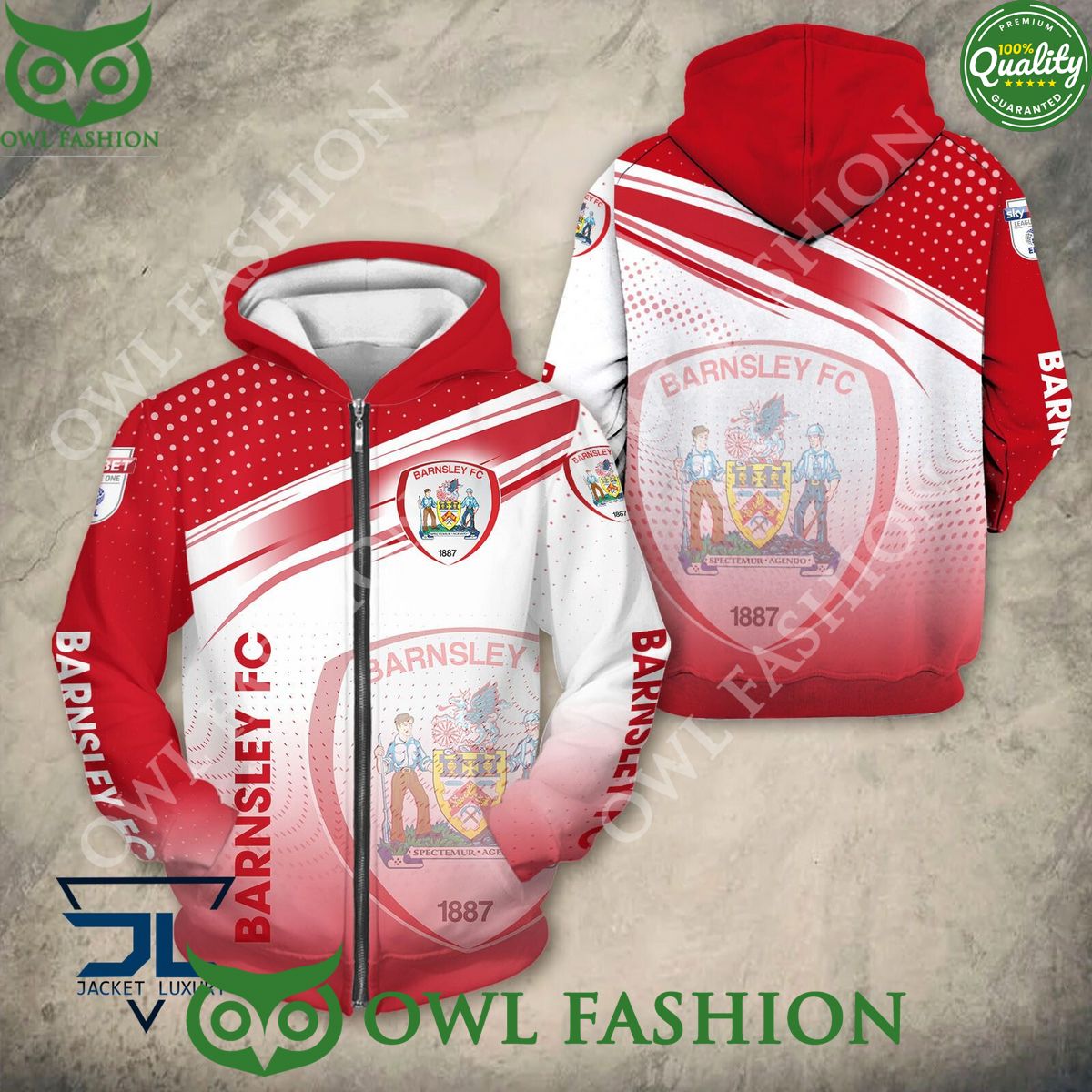 Barnsley F.C EFL New Design Limited 3D - Adult & Kids T-Shirts, Sweatshirts & Hoodies apparel design preview 1