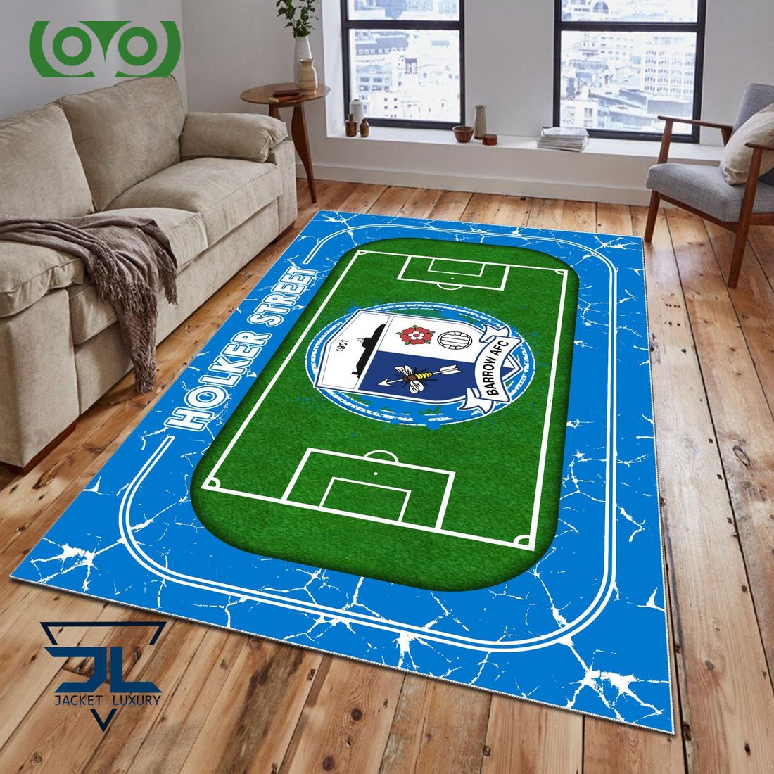 Barrow AFC EFL Championship Carpet Rug - Adult & Kids T-Shirts, Sweatshirts & Hoodies apparel design preview 1