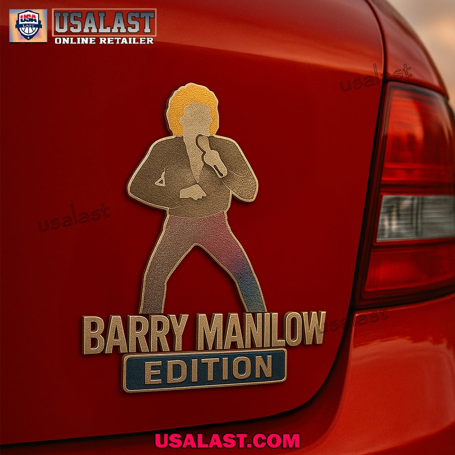 Barry Manilow Edition Car Emblem Custom 3D Badge - Adult & Kids T-Shirts, Sweatshirts & Hoodies apparel design preview 1