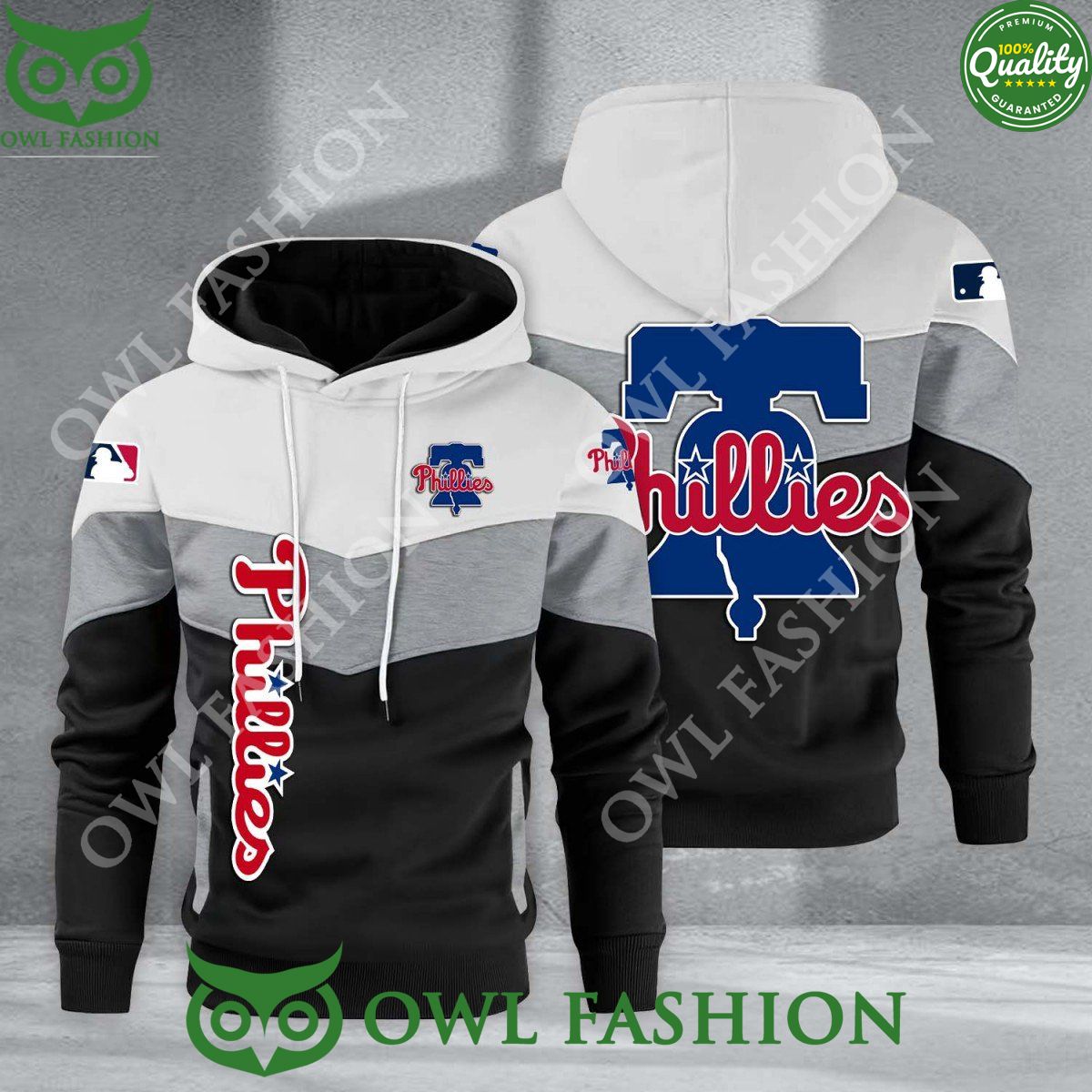 Baseball Philadelphia Phillies Team MLB Black White - Adult & Kids T-Shirts, Sweatshirts & Hoodies apparel design preview 1