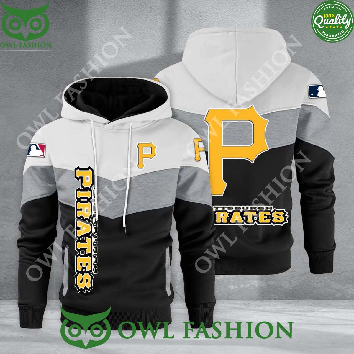 Baseball Pittsburgh Pirates Team MLB Black White - Adult & Kids T-Shirts, Sweatshirts & Hoodies apparel design preview 1