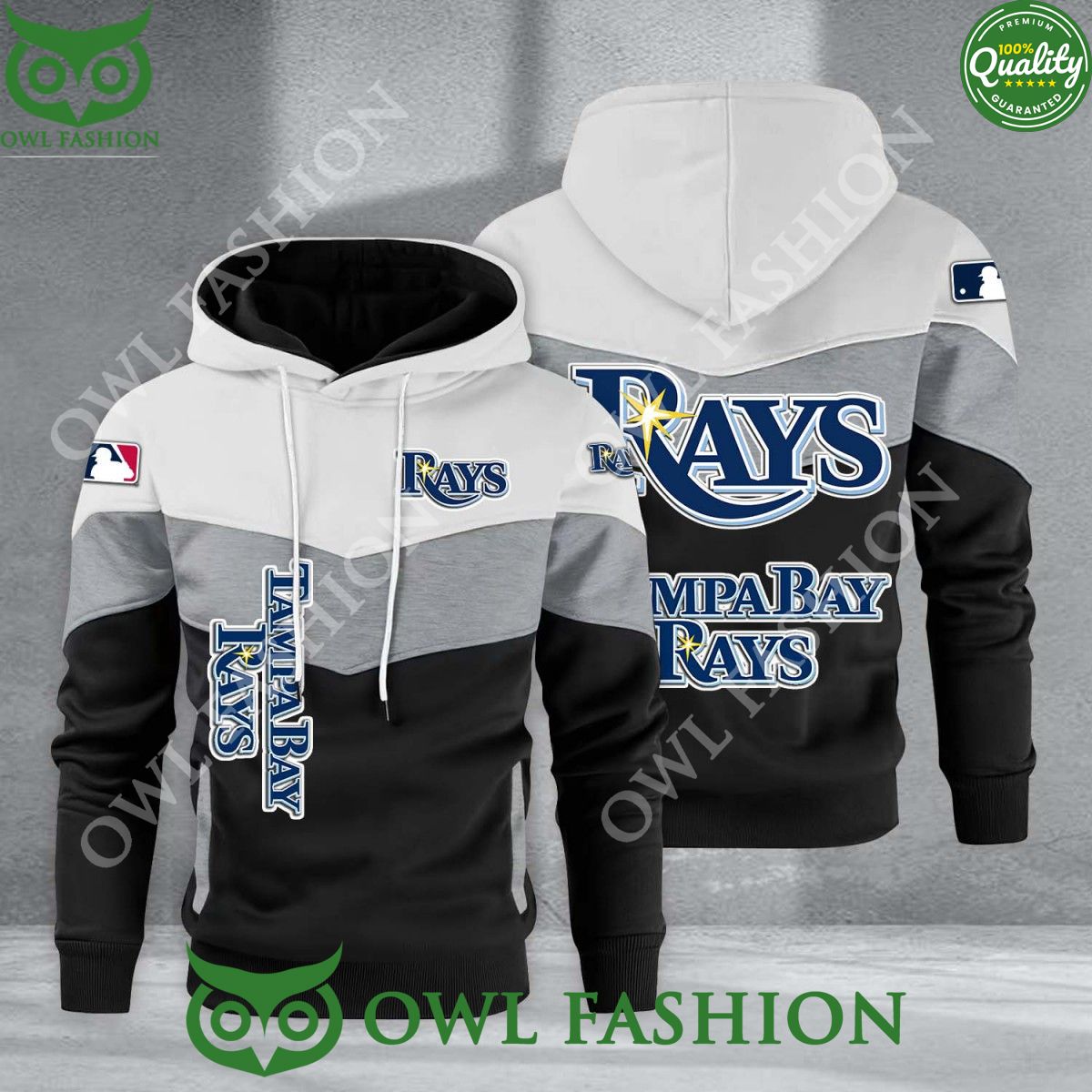 Baseball Tampa Bay Rays Team MLB Black White Printed - Adult & Kids T-Shirts, Sweatshirts & Hoodies apparel design preview 1