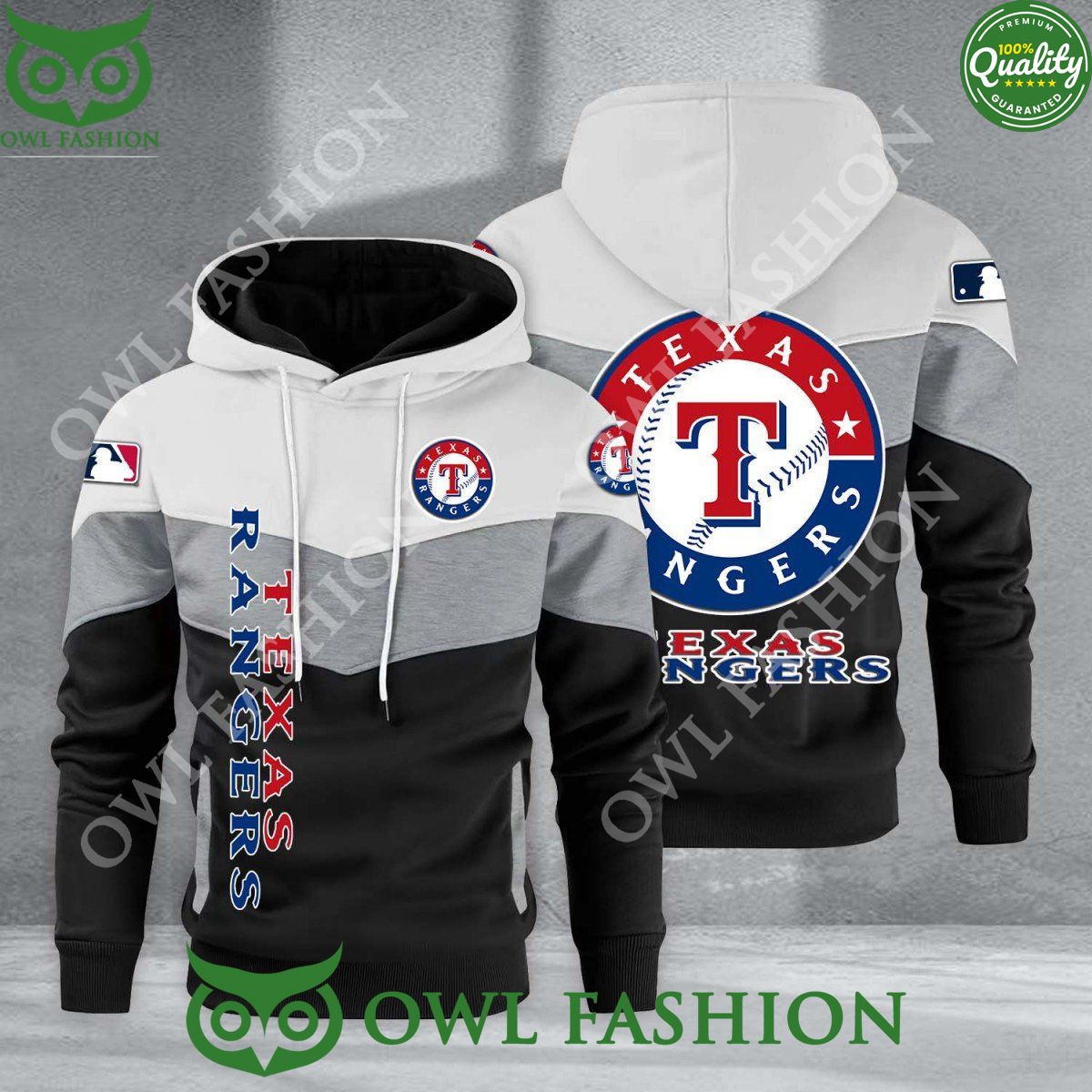 Baseball Texas Rangers Team MLB Black White Printed - Adult & Kids T-Shirts, Sweatshirts & Hoodies apparel design preview 1