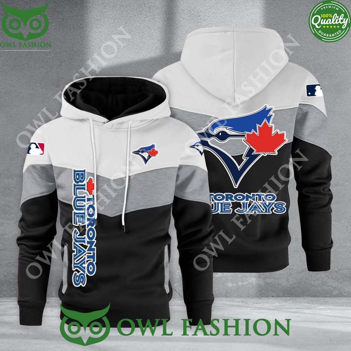 Baseball Toronto Blue Jays Team MLB Black White - Adult & Kids T-Shirts, Sweatshirts & Hoodies apparel design preview 1