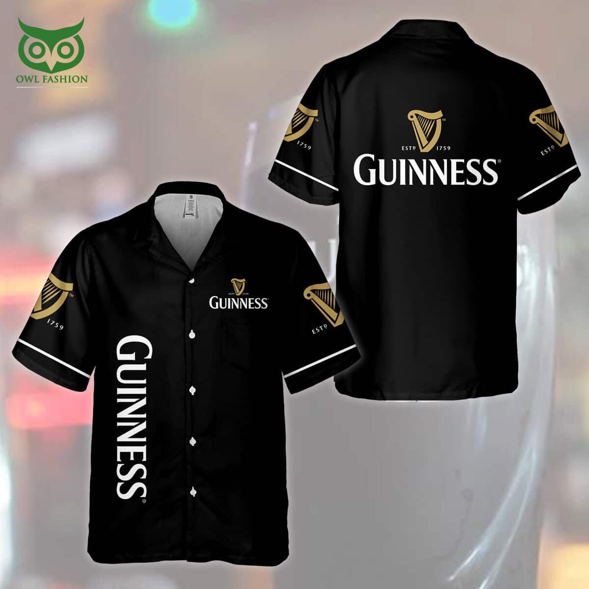 Basic Guinness Premium Hawaiian For Beer Lovers - Adult & Kids T-Shirts, Sweatshirts & Hoodies apparel design preview 1