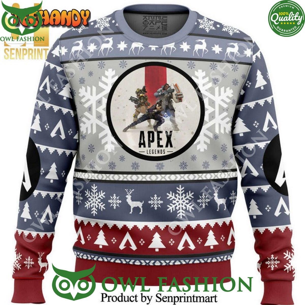 Battle Royale Apex Legends Ugly Christmas Sweater - Adult & Kids T-Shirts, Sweatshirts & Hoodies apparel design preview 1