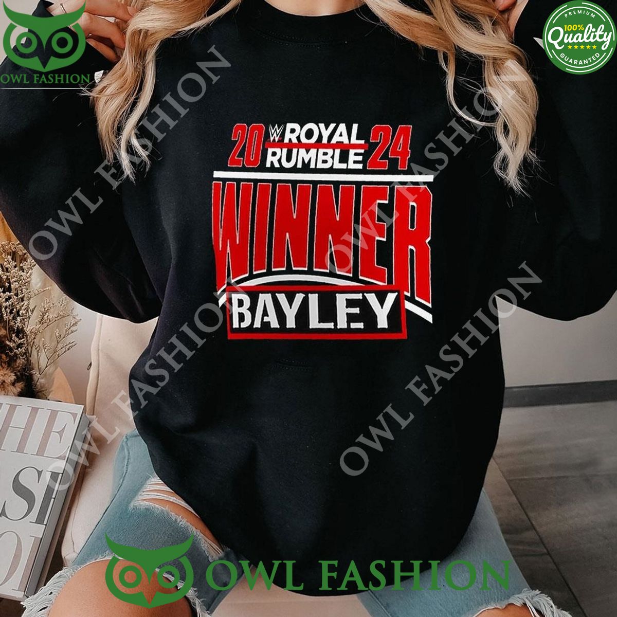 Bayley Royal Rumble Winner 2024 - Adult & Kids T-Shirts, Sweatshirts & Hoodies apparel design preview 1