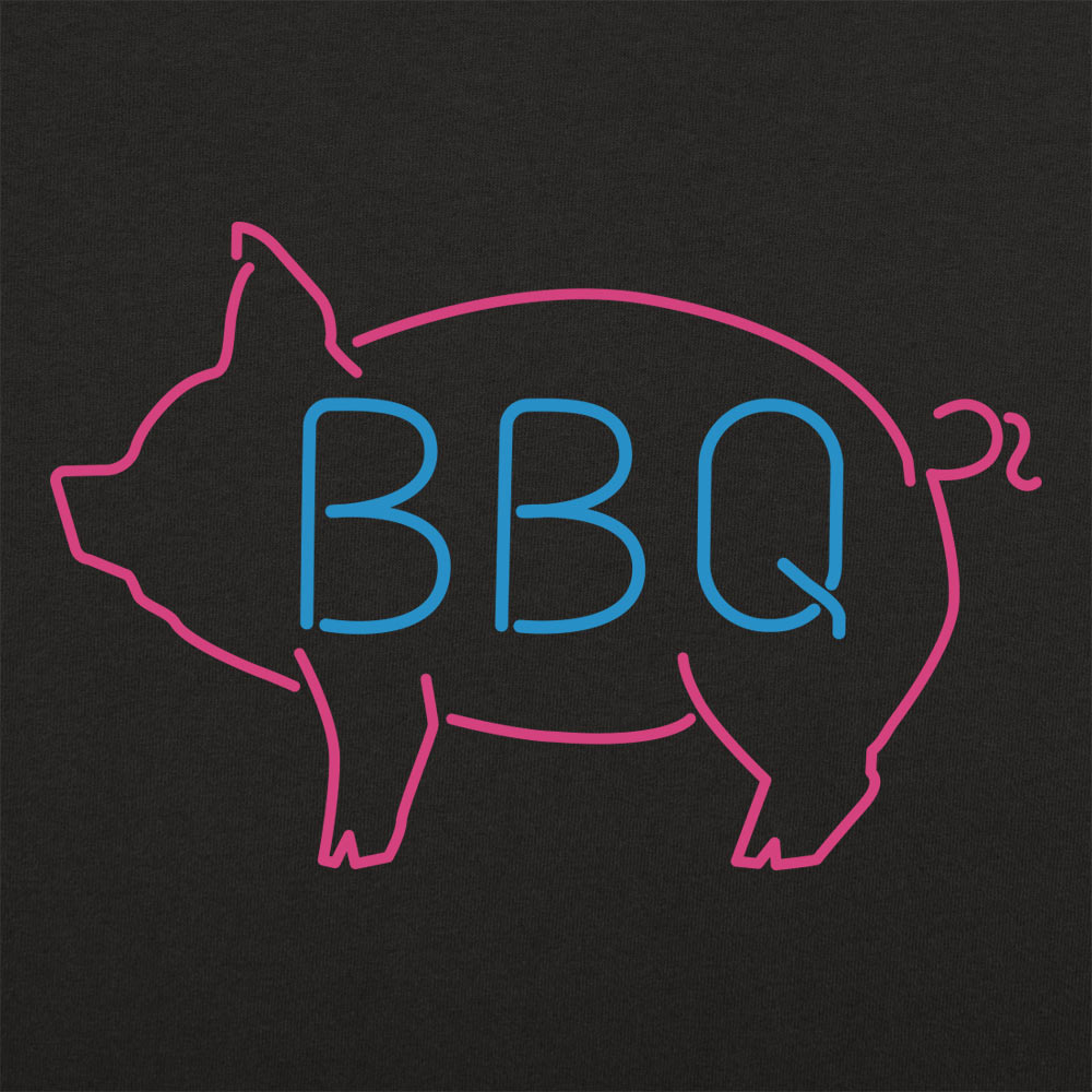 BBQ Pig Neon - Adult & Kids T-Shirts, Sweatshirts & Hoodies apparel design preview 1