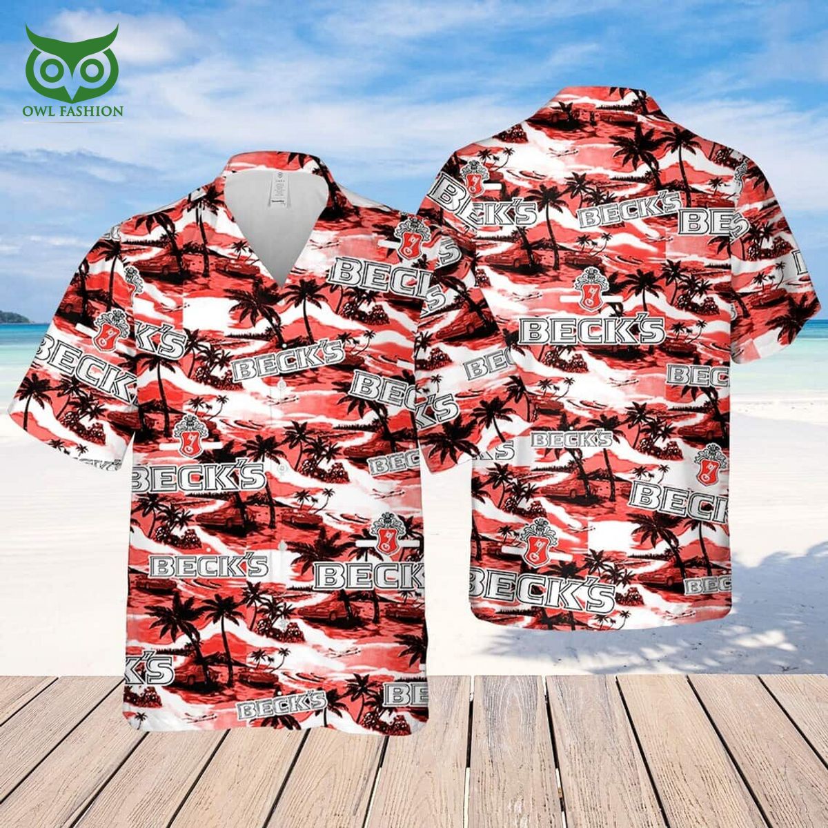 Beck's Beer Island Pattern Limited Hawaiian - Adult & Kids T-Shirts, Sweatshirts & Hoodies apparel design preview 1