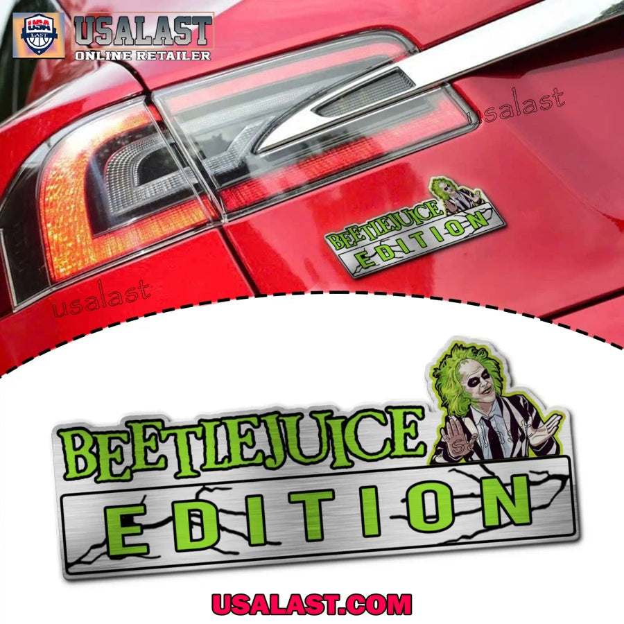 Beetlejuice Halloween Custom 3D Car Badge Sticker - Adult & Kids T-Shirts, Sweatshirts & Hoodies apparel design preview 1