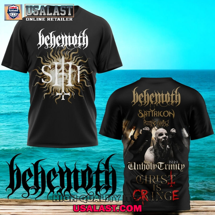 Behemoth The Unholy Trinity Tour 2025 3D - Adult & Kids T-Shirts, Sweatshirts & Hoodies apparel design preview 1