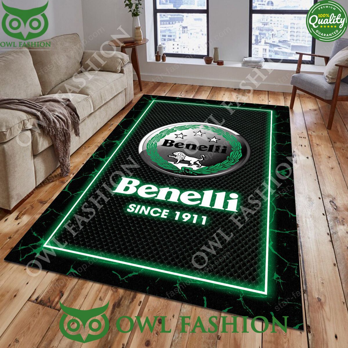 Benelli Lighting Pattern Limited Motorcycle Rug - Adult & Kids T-Shirts, Sweatshirts & Hoodies apparel design preview 1