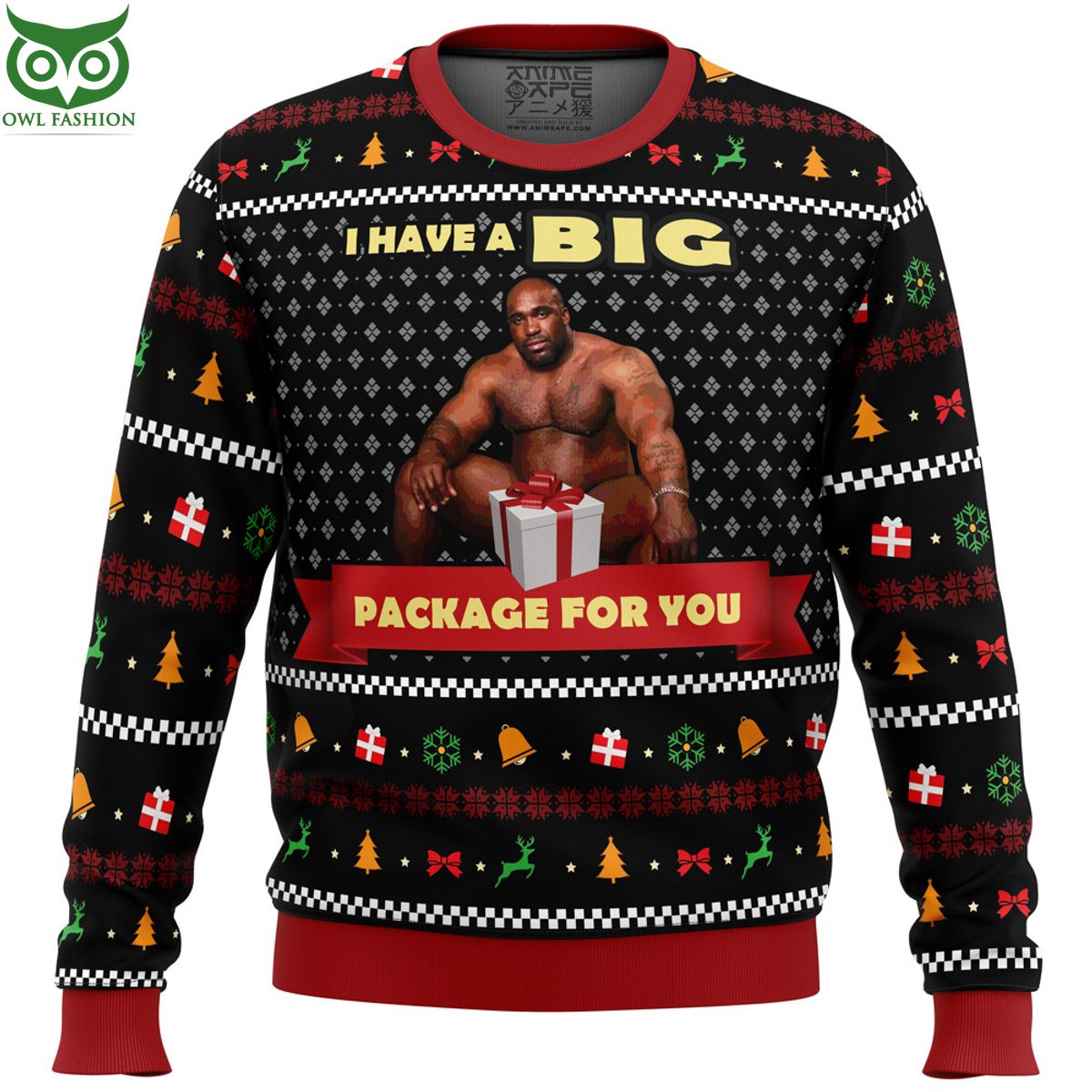 Big Package Barry Wood Meme Ugly Christmas Sweater - Adult & Kids T-Shirts, Sweatshirts & Hoodies apparel design preview 1