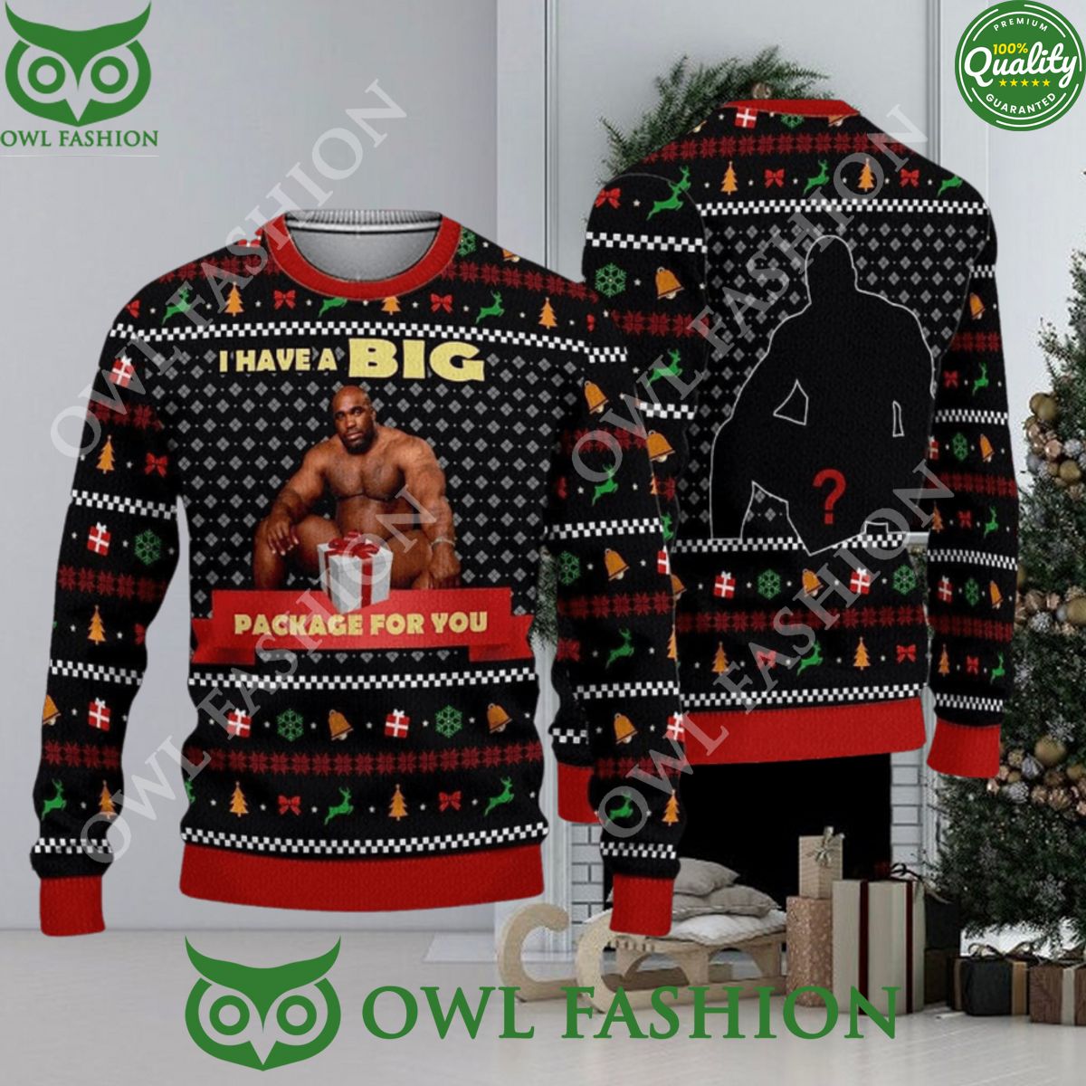 Big Package Barry Wood Meme Ugly Christmas Sweater - Adult & Kids T-Shirts, Sweatshirts & Hoodies apparel design preview 1