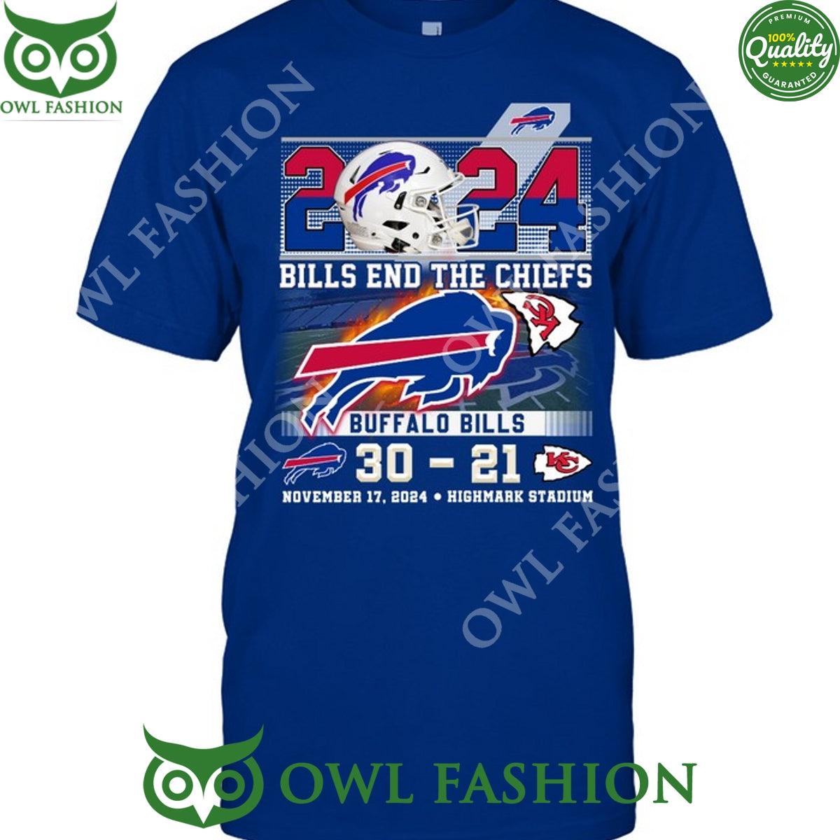 Bills End The Chiefs 2024 highmark stadium - Adult & Kids T-Shirts, Sweatshirts & Hoodies apparel design preview 1