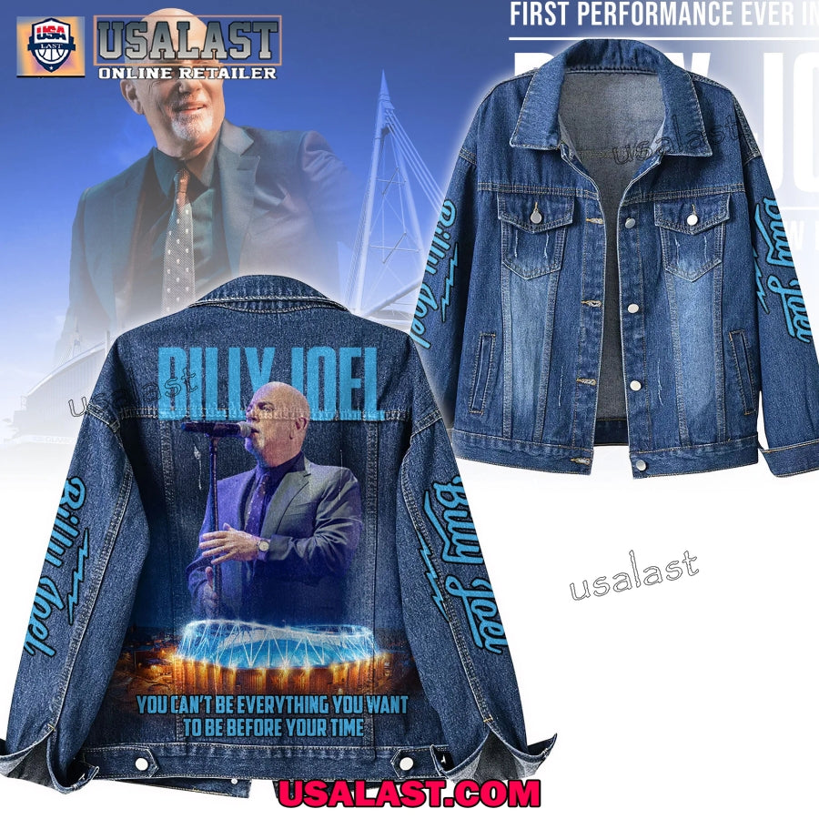 Billy Joel Custom Classic Denim jacket - Adult & Kids T-Shirts, Sweatshirts & Hoodies apparel design preview 1