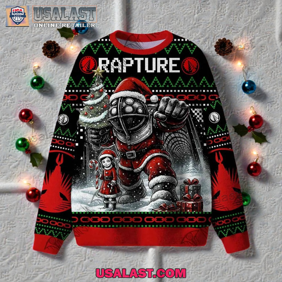 Bioshock Revisiting Rapture Ugly Christmas Sweater - Adult & Kids T-Shirts, Sweatshirts & Hoodies apparel design preview 1