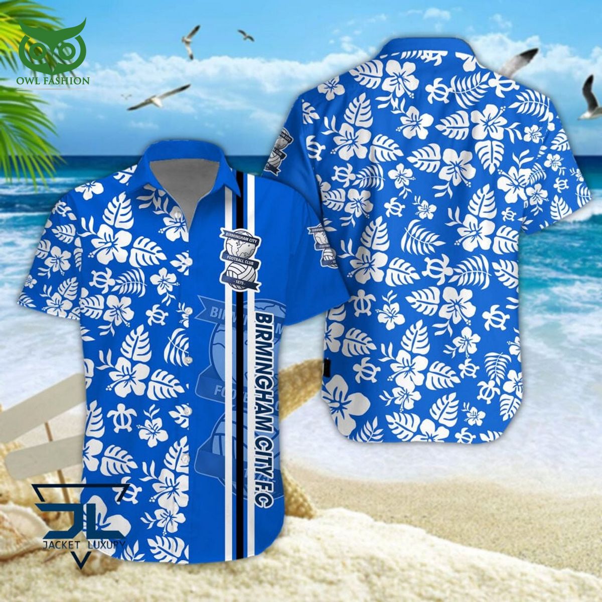 Birmingham City FC Football EPL Championship Hawaiian - Adult & Kids T-Shirts, Sweatshirts & Hoodies apparel design preview 1