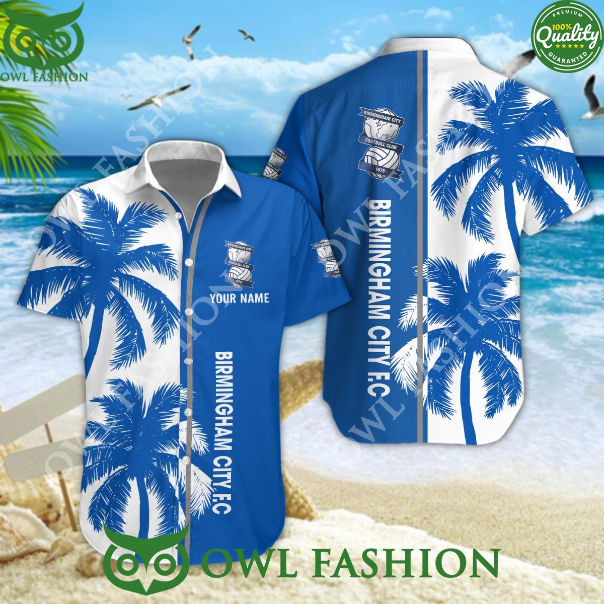 Birmingham City Summer Beach Tropical Coconut Tree - Adult & Kids T-Shirts, Sweatshirts & Hoodies apparel design preview 1