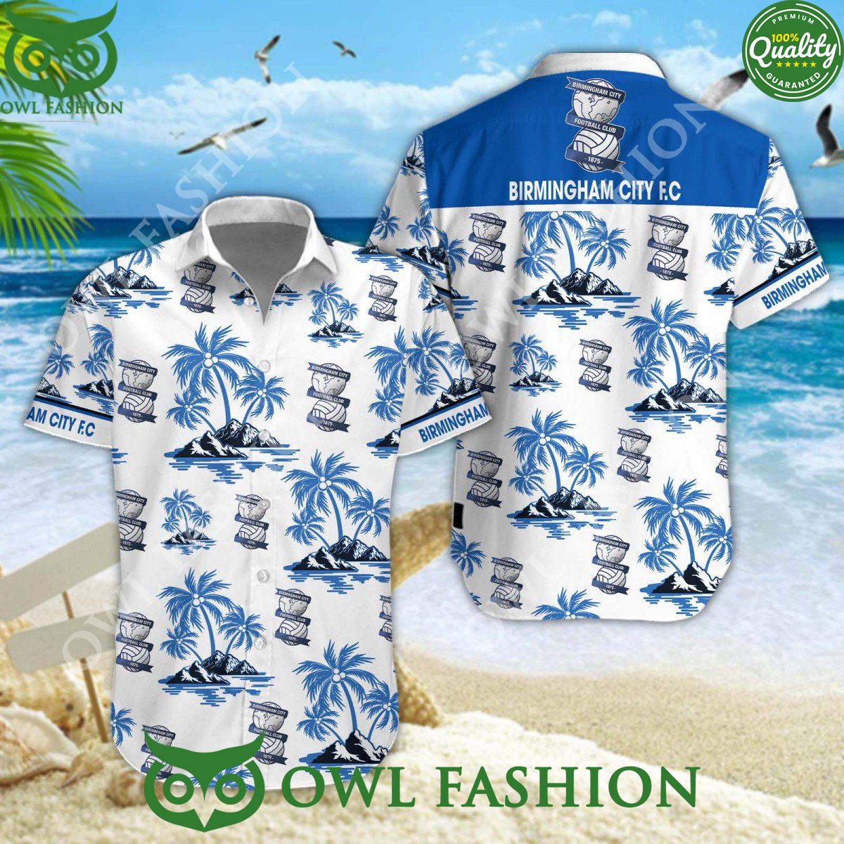 Birmingham City Summer Vibe 2024 EFL Hawaiian - Adult & Kids T-Shirts, Sweatshirts & Hoodies apparel design preview 1