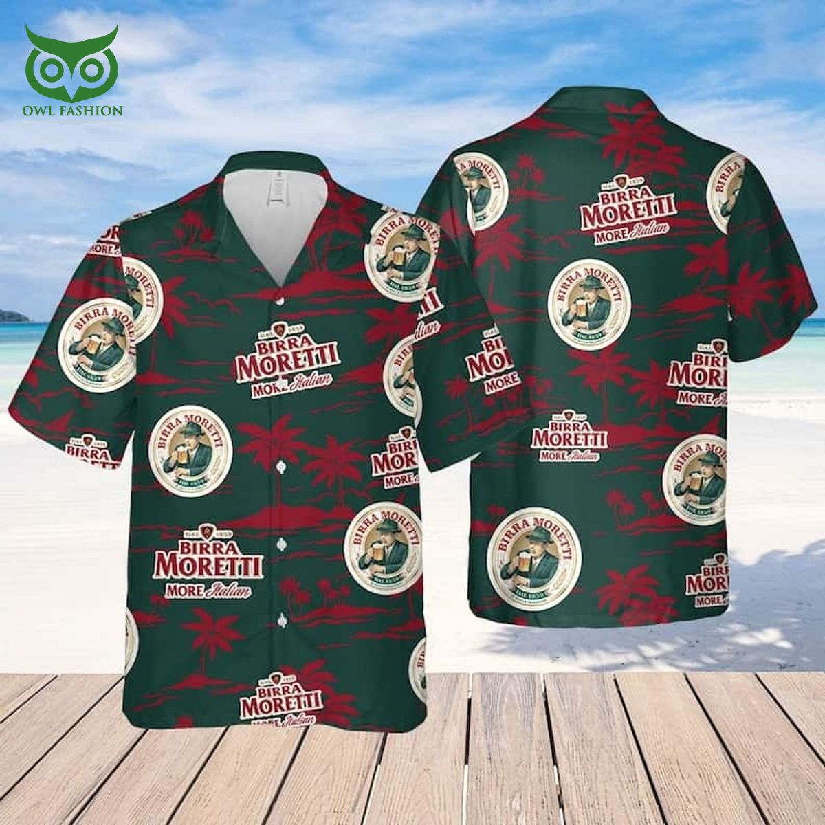 Birra Moretti Beer Hawaiian Beach Gift For Him - Adult & Kids T-Shirts, Sweatshirts & Hoodies apparel design preview 1