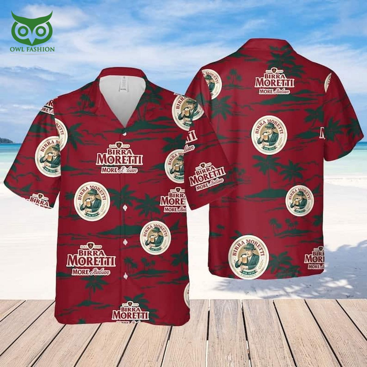 Birra Moretti Beer Hawaiian Father's Day Gift For - Adult & Kids T-Shirts, Sweatshirts & Hoodies apparel design preview 1
