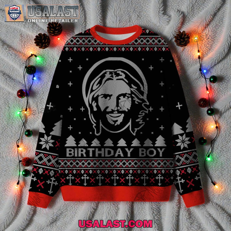 Birthday Boy Ugly Christmas Sweater - Adult & Kids T-Shirts, Sweatshirts & Hoodies apparel design preview 1