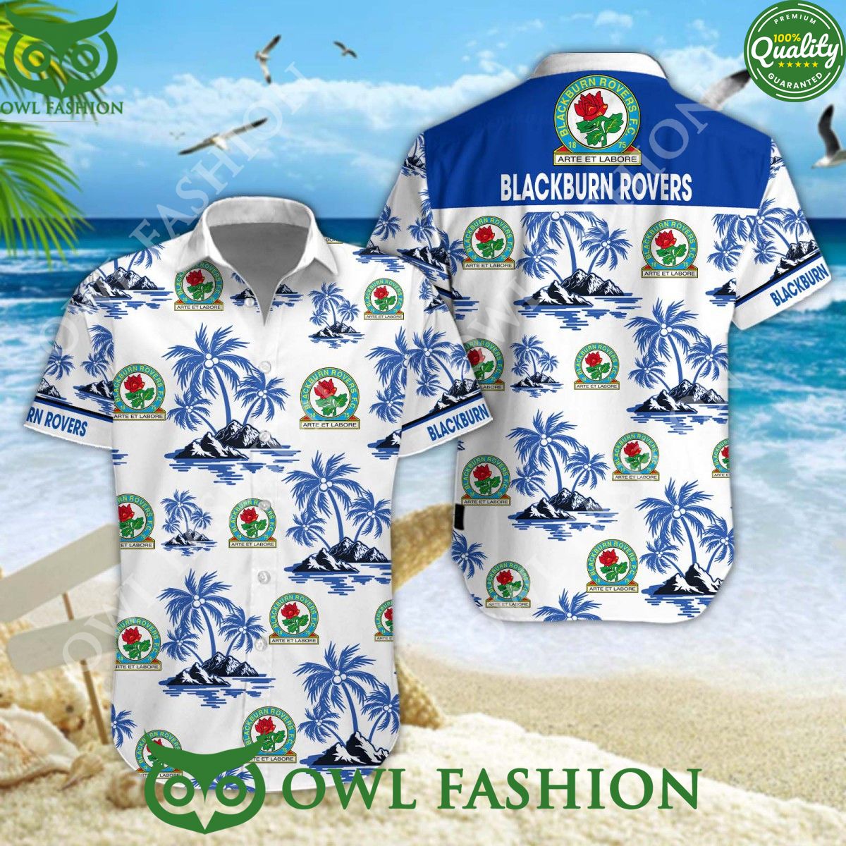 Blackburn Rovers Coconut Island EFL League One - Adult & Kids T-Shirts, Sweatshirts & Hoodies apparel design preview 1