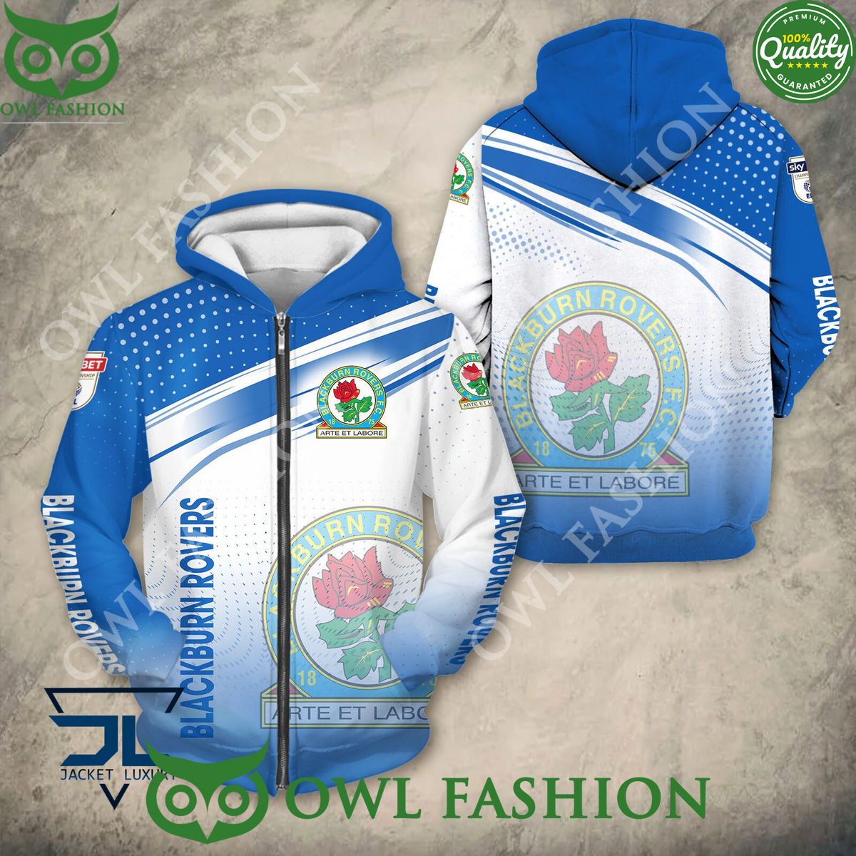Blackburn Rovers EFL Championship 3D - Adult & Kids T-Shirts, Sweatshirts & Hoodies apparel design preview 1