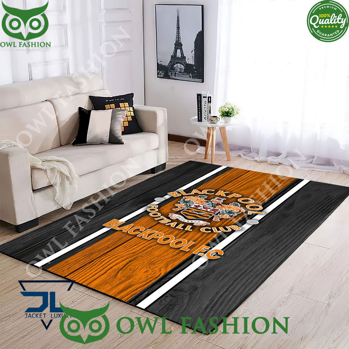 Blackpool F.C EFL Football Rug Carpet Living Room - Adult & Kids T-Shirts, Sweatshirts & Hoodies apparel design preview 1