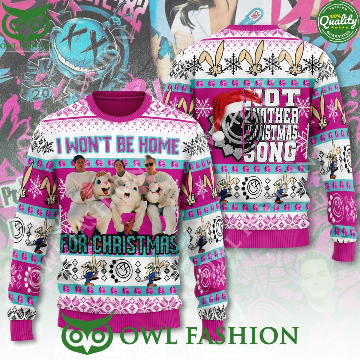 Blink 182 I wont be home For Christmas no another - Adult & Kids T-Shirts, Sweatshirts & Hoodies apparel design preview 1