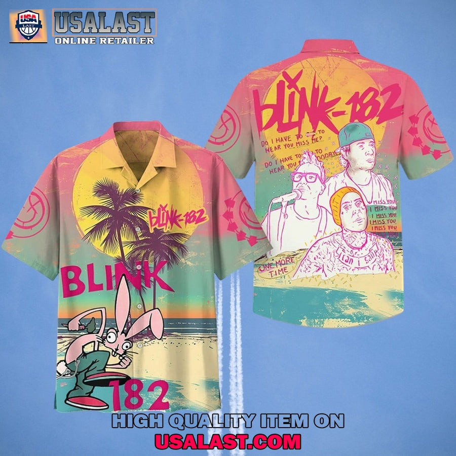 Blink-182 Short Sleeve Hawaiian - Adult & Kids T-Shirts, Sweatshirts & Hoodies apparel design preview 1