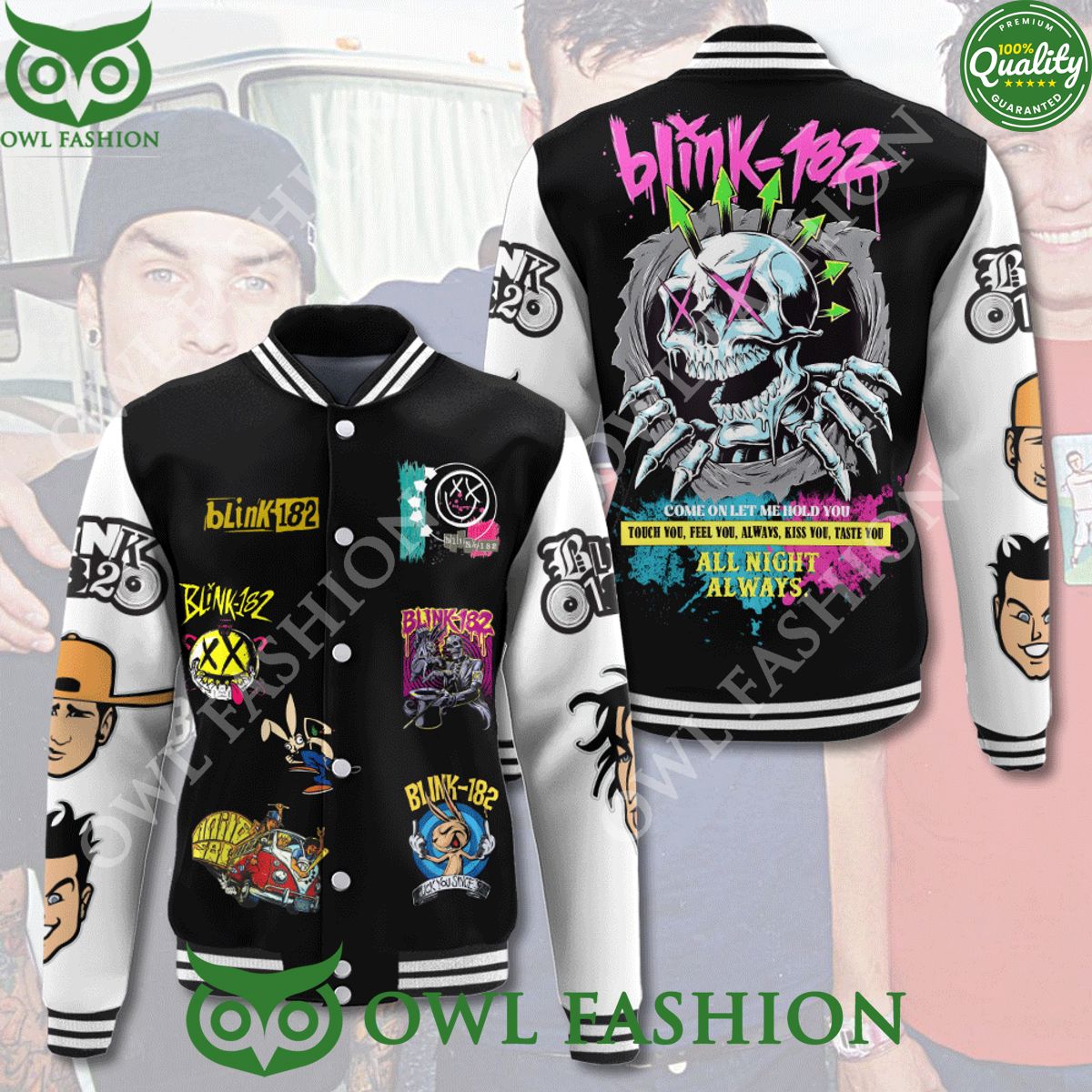 Blink 182 Skull All night Always Come one let me hold - Adult & Kids T-Shirts, Sweatshirts & Hoodies apparel design preview 1