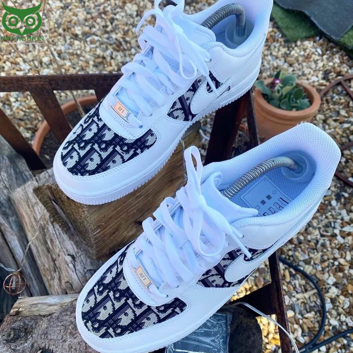 Blue Dior Air Force 1 Custom - Adult & Kids T-Shirts, Sweatshirts & Hoodies apparel design preview 1
