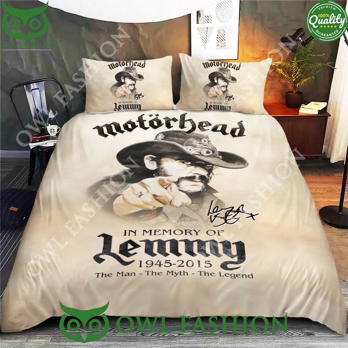 Motörhead Band x Lemmy Kilmister 1945 2015 Legend - Adult & Kids T-Shirts, Sweatshirts & Hoodies apparel design preview 1