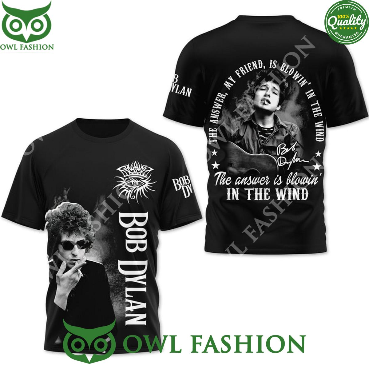 Bob Dylan The answer is blowing in wind my friend - Adult & Kids T-Shirts, Sweatshirts & Hoodies apparel design preview 1