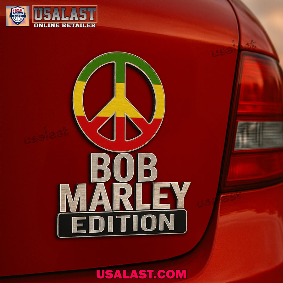 Bob Marley Custom 3D Car Badge Sticker - Adult & Kids T-Shirts, Sweatshirts & Hoodies apparel design preview 1