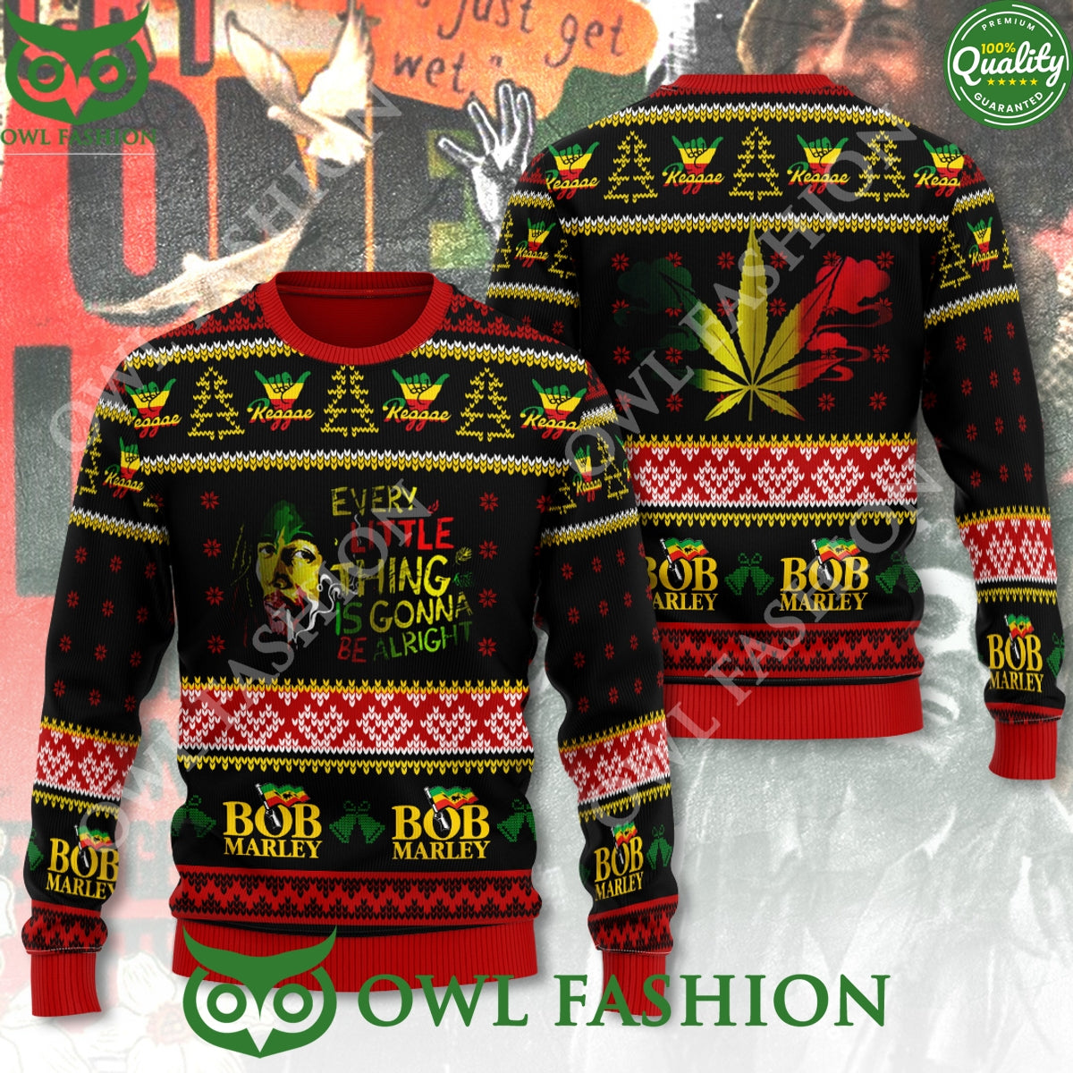Bob Marley Everything little thing is gonna be - Adult & Kids T-Shirts, Sweatshirts & Hoodies apparel design preview 1