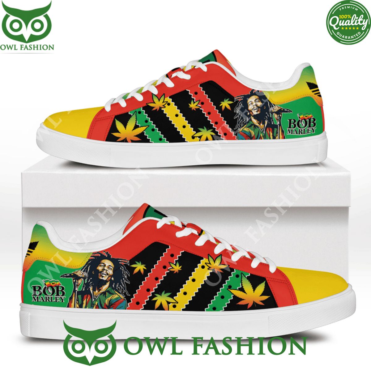 Bob Marley Jamaican singer and guitarist Stan smith - Adult & Kids T-Shirts, Sweatshirts & Hoodies apparel design preview 1