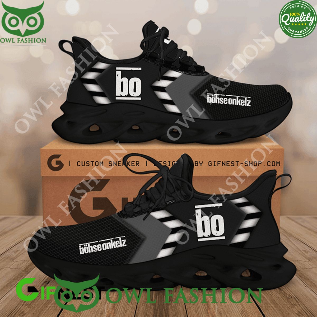 BOHSE ONKELZ Rock Band Black Max soul Shoes Limited - Adult & Kids T-Shirts, Sweatshirts & Hoodies apparel design preview 1