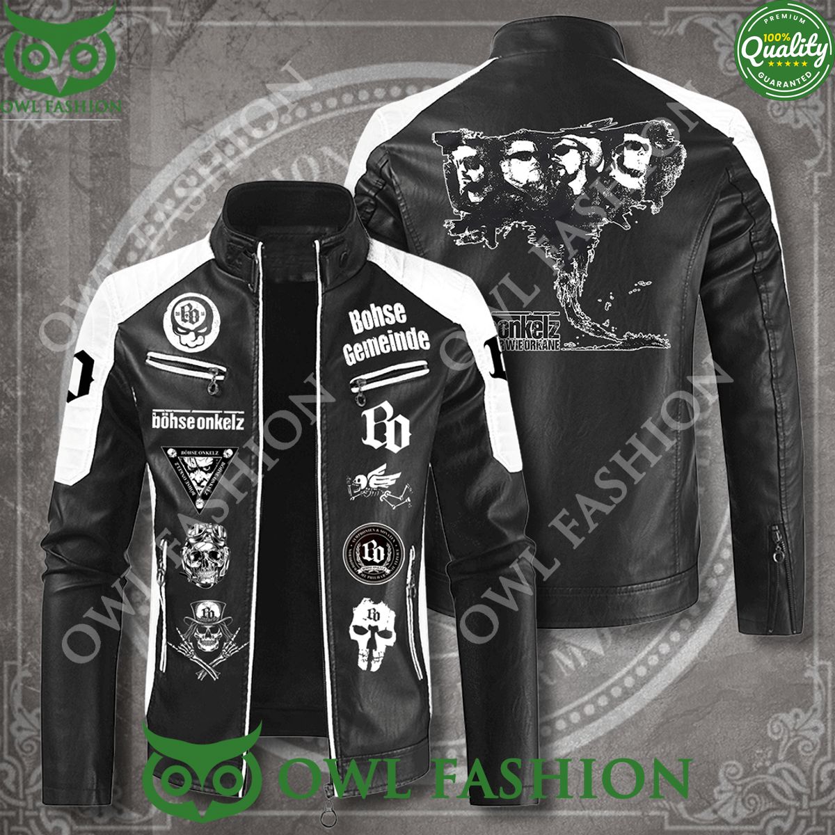 Bohse Onkelz Rock band E.I.N.S 1996 album Leather - Adult & Kids T-Shirts, Sweatshirts & Hoodies apparel design preview 1