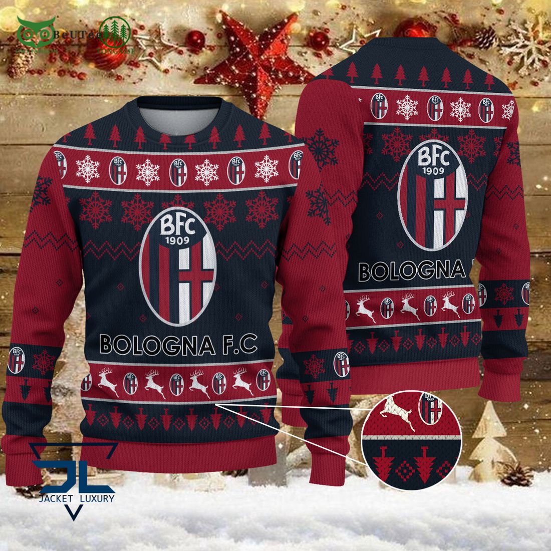Bologna Fc 1909 Team Football Lega Serie A Ugly - Adult & Kids T-Shirts, Sweatshirts & Hoodies apparel design preview 1