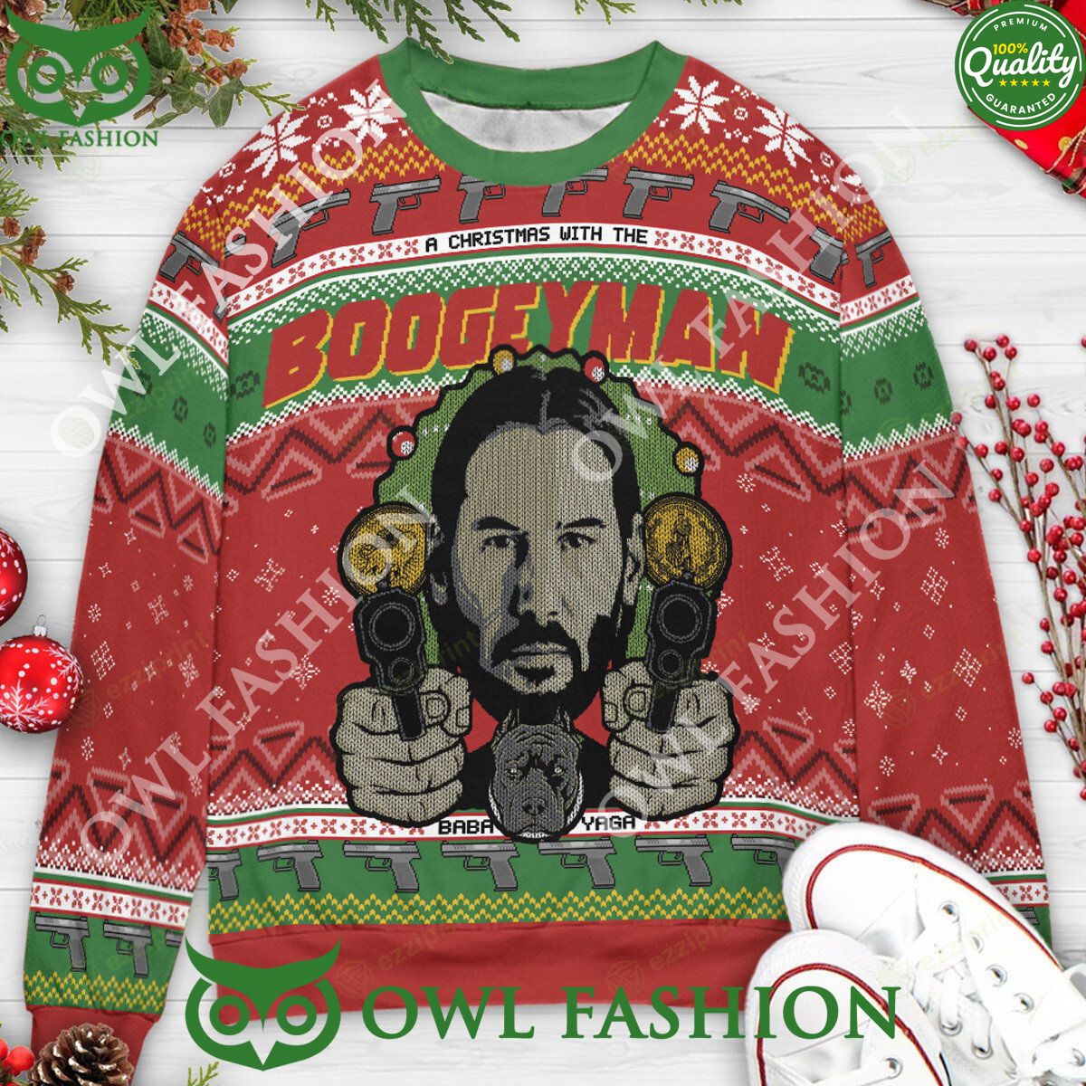 Boogeyman John Wick Christmas Sweater - Adult & Kids T-Shirts, Sweatshirts & Hoodies apparel design preview 1