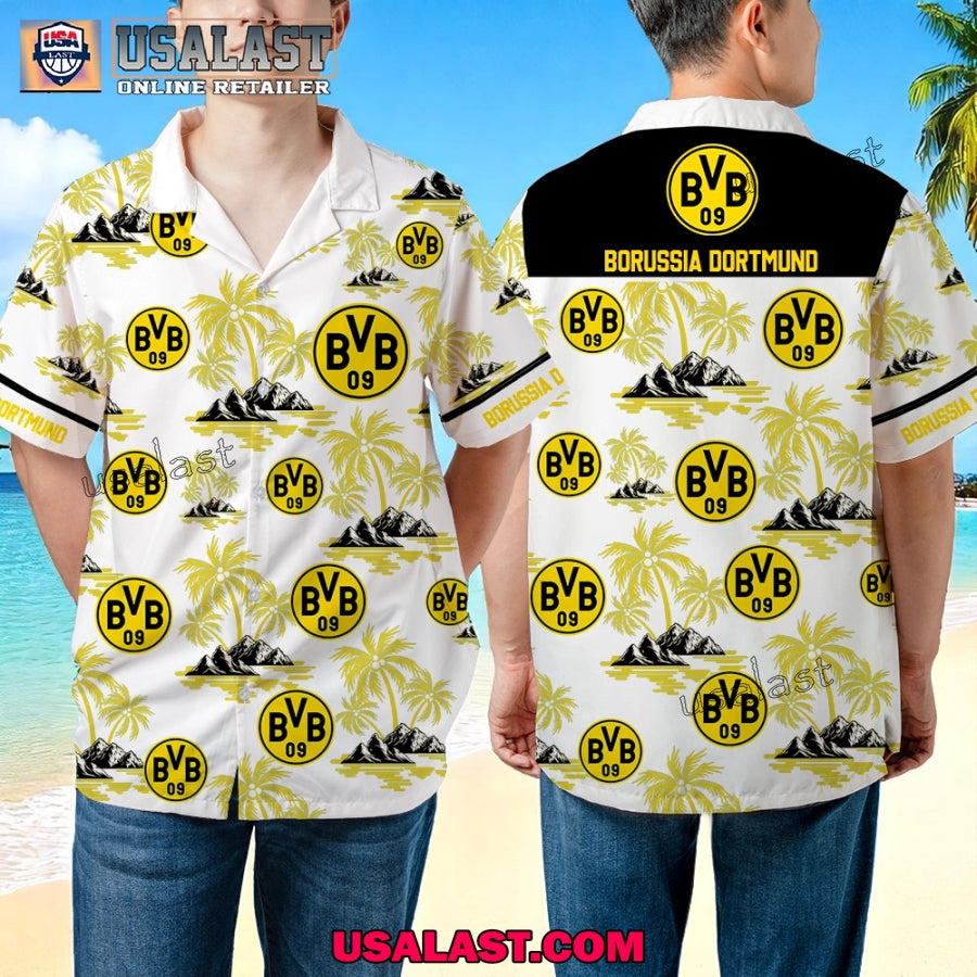 Borussia Dortmund Summer Hawaiian Outfit 2025 - Adult & Kids T-Shirts, Sweatshirts & Hoodies apparel design preview 1