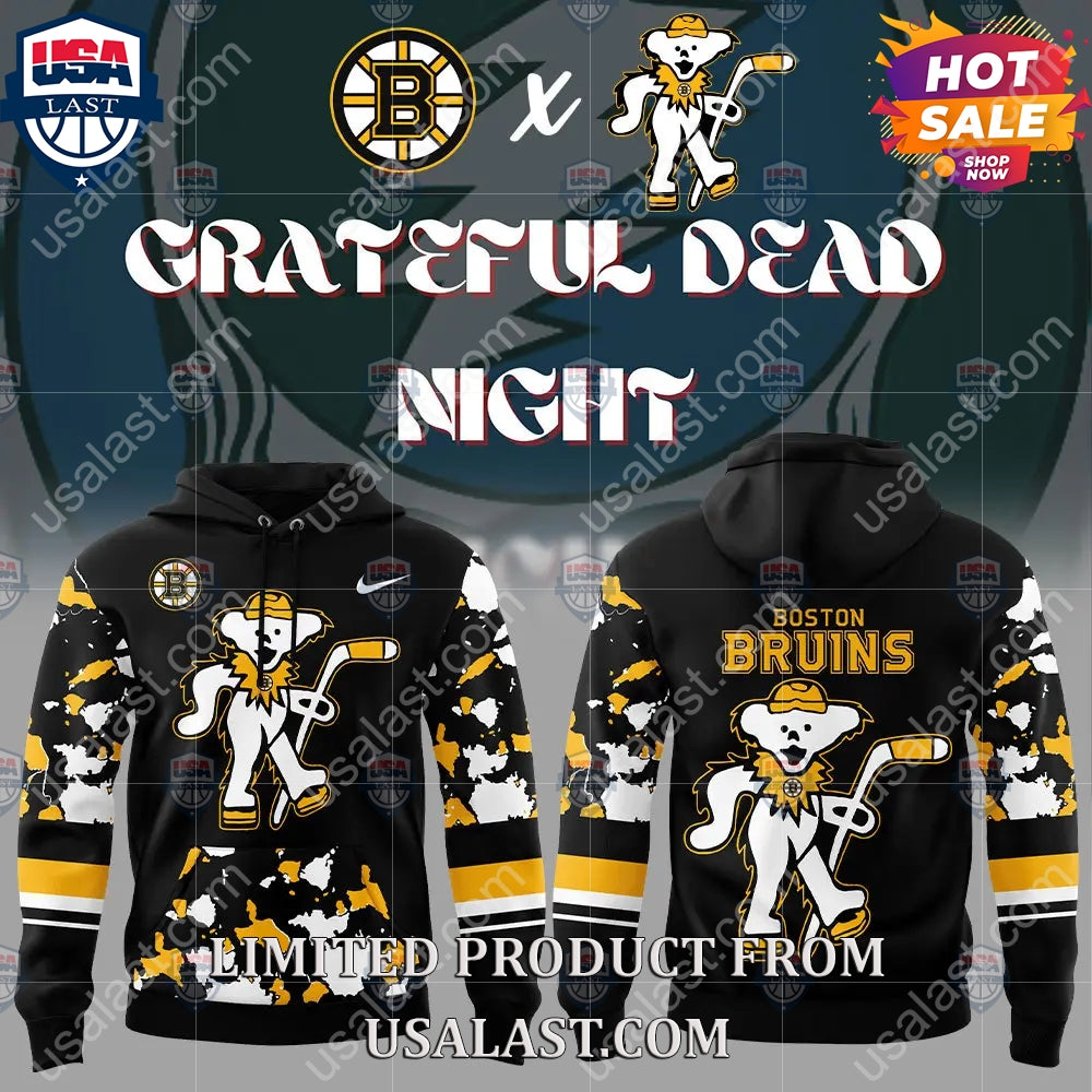 Boston Bruins NHL Grateful Dead Night Peanuts - Adult & Kids T-Shirts, Sweatshirts & Hoodies apparel design preview 1