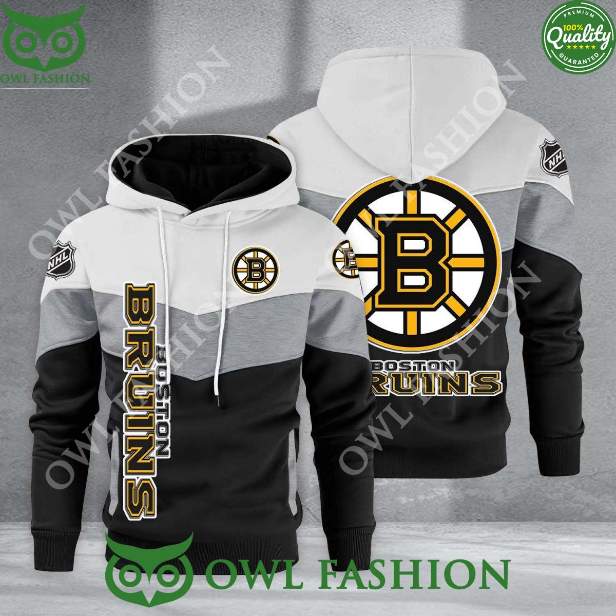 Boston Bruins NHL Hockey Black White Printed - Adult & Kids T-Shirts, Sweatshirts & Hoodies apparel design preview 1