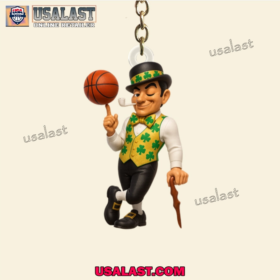 Boston Celtics Basketball Keychain, Hanging Ornament - Adult & Kids T-Shirts, Sweatshirts & Hoodies apparel design preview 1